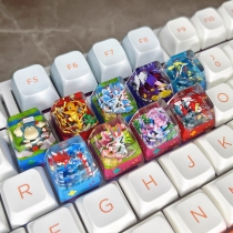 Dropshipping Pokemon Series  Resin Artisan Keycaps ESC SA Profile MX for Mechanical Gaming Keyboard Pikachu Gengar